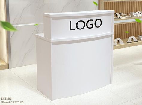 Small Reception Desk Design, Cashier Counter Design, Shop Reception Desk, Shop Reception, Cashier Counter, Bridal Boutique Interior, Small Reception Desk, Small Office Design Interior, Angel Wings Decor