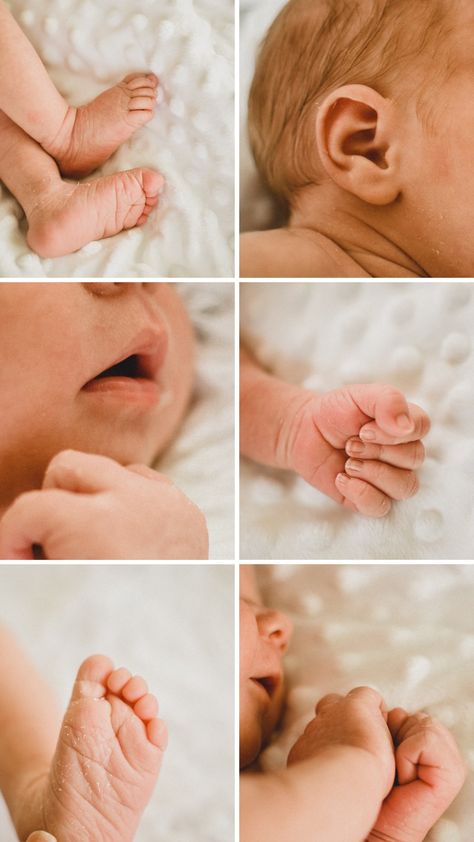 Baby's feet, baby's hands, baby's lips, baby's ear Baby Feet Photography Newborn Shoot, 2 Week Newborn Photos, Newborn Hand Pictures, Newborn Feet Photos, Diy Newborn Pictures At Home Props, One Week Old Baby Pictures, Baby Hands Photography, 6 Week Old Baby Photography, 1 Week Old Photo Ideas