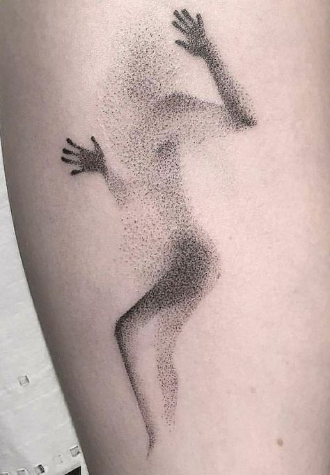 Trapped inside a body Tattoo Artist: @startwithapen Marionette Tattoo, Dotted Tattoo, Shadow Tattoo, Inner Bicep Tattoo, New School Tattoos, Tattoo Dotwork, Kunst Tattoos, Dot Tattoos, Stylish Tattoo