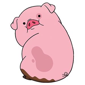 Waddles the pig sticker from Gravity Falls Disney Pig, Gravity Falls Waddles, Pig Pictures, Desenhos Gravity Falls, Mabel Pines, Dipper Pines, Gravity Falls Art, Autumn Stickers, Art Disney