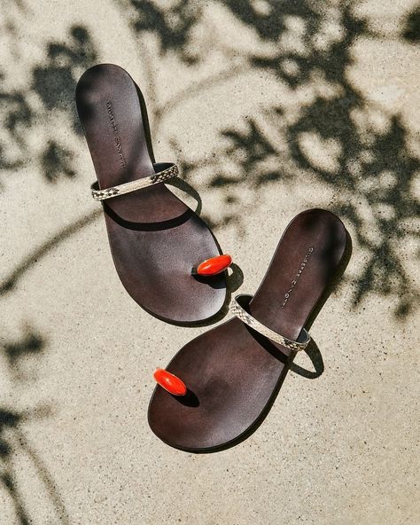 Giuseppe Zanotti on Instagram: “How to accessorize your pedicure. Introducing the RING GEM—a #GiuseppeZanotti icon reimagined with a bold dash of color. #GZSS20” Minimalist Flat, Black Sandals Flat, Giuseppe Zanotti Shoes, Stunning Shoes, Coral Red, Leather Slippers, Shoe Closet, Leather Shoes Woman, Shoe Lover