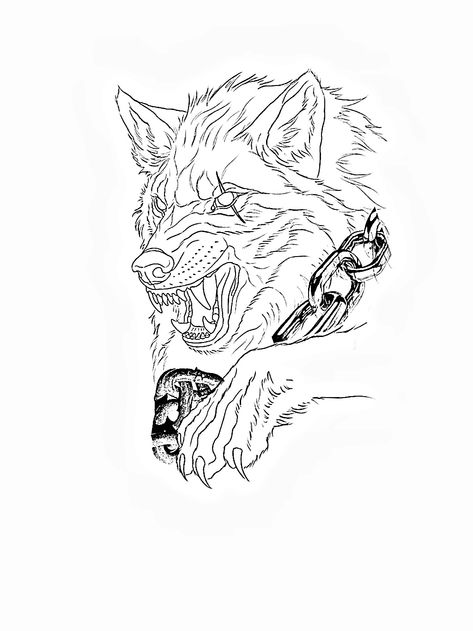 Dire Wolf Tattoo, Wolfpack Tattoo, Lone Wolf Tattoo, Tattoo Linework, Tattoo Samples, Back Tats, Stencil Ideas, Norse Tattoo, Wolf Tattoo Design