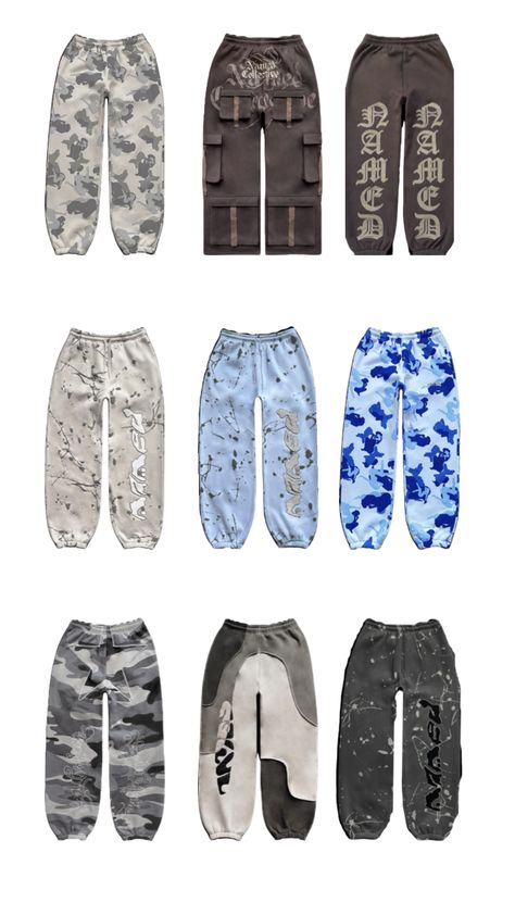 Cool Sweatpants Design, Sweat Pants Aesthetic, Sweatpants With Design, Sweat Pants Outfit Baddie, Tomboyish Outfits, Named Collective, Graphic Sweatpants, Cute Nike Outfits, Shoes Outfit Fashion