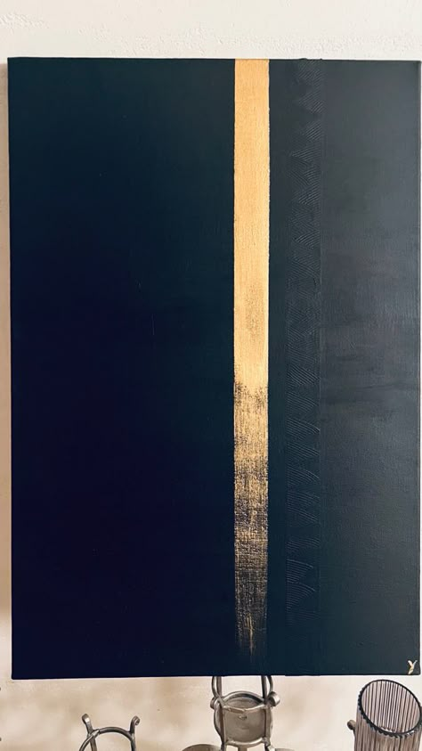 Black Abstract Art, Kintsugi Art, Gold Art Painting, Accent Wall Designs, Gold Painting, Abstract Art Diy, Black Wall Art, Painting Art Projects, Gold Art