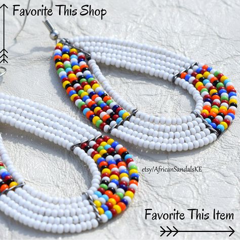 ON SALE Zulu Beaded Necklace Beaded Necklace Zulu Necklace Traditional Multicolor Earrings With Large Beads, Traditional Festival Beaded Hoop Earrings, Zulu Beaded Necklace Tutorial, Zulu Traditional Beads, Ndebele Beads Necklace, Eagle Earrings, Zulu Necklace, Fulani Earrings, Africa Earrings