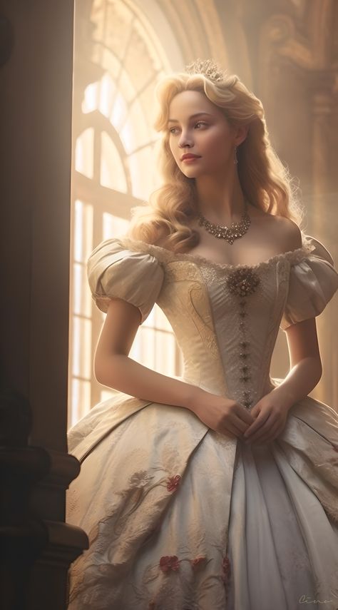 Created by Ciho. Follow me for more~ Beautiful Princess Aesthetic, Princess Portrait Photography, Princess Outfits Medieval, Medieval Princess Art, Blonde Princess Art, Royal Princess Aesthetic, Princesa Aesthetic, Fantasy Princess Art, Princess Historical