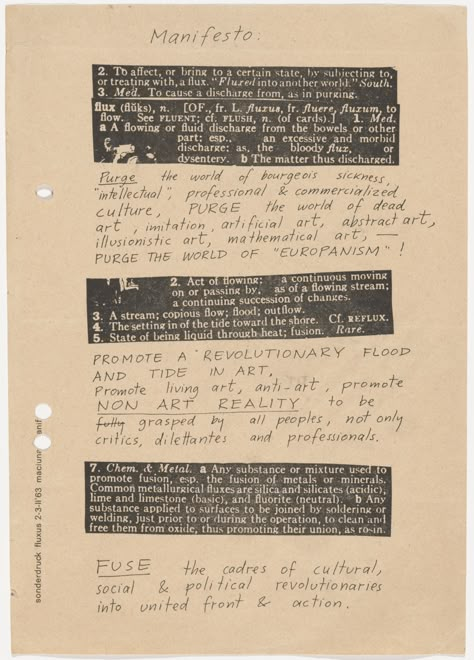 Fluxus Art, Fluxus Movement, Art Manifesto, Manifesto Design, Nam June Paik, Francis Picabia, Joseph Beuys, Avant Garde Art, Yoko Ono