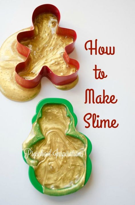 Gingerbread Slime, Diy Gifts Kids Can Make, Christmas Ideas Kids, Preschool Inspirations, Preschool Gingerbread, Homemade Slime Recipe, Fine Motor Play, Gingerbread Activities, Gifts Kids Can Make