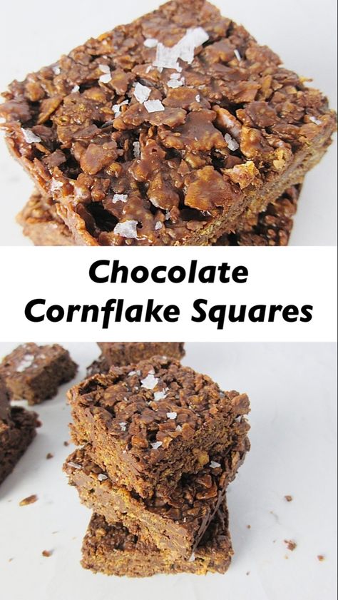 Cornflake squares Cornflake Squares, Cornflakes Chocolate, Cornflake Cakes, Chocolate Cornflake Cakes, Cornflake Recipes, Chocolate Coconut Slice, Cornflake Cake, Chocolate Bar Recipe, Healthy Cupcakes