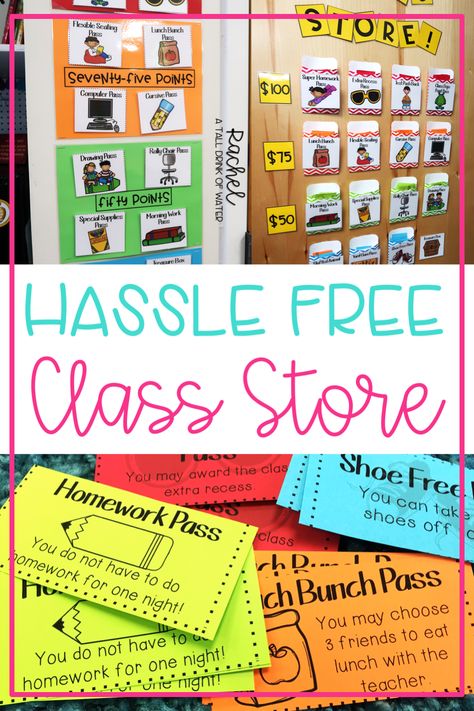 An easy and quick way to set up a classroom store that won't be a hassle every time! Elf On The Shelf Classroom, Classroom Economy System, Classroom Coupons, Classroom Reward System, Classroom Shop, Classroom Store, Class Store, Classroom Incentives, Classroom Economy