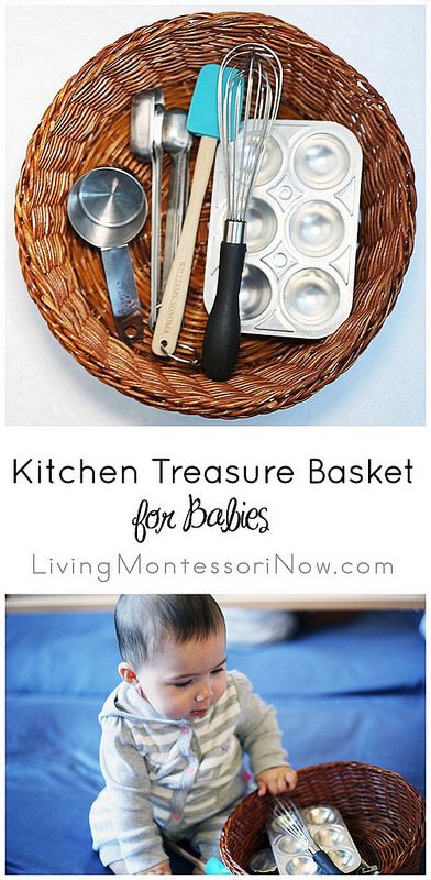 Baby Treasure Basket, Sensory Basket, Montessori Kitchen, Montessori Infant, Toddler Montessori, Montessori Parenting, Treasure Basket, Heuristic Play, Monday's Child