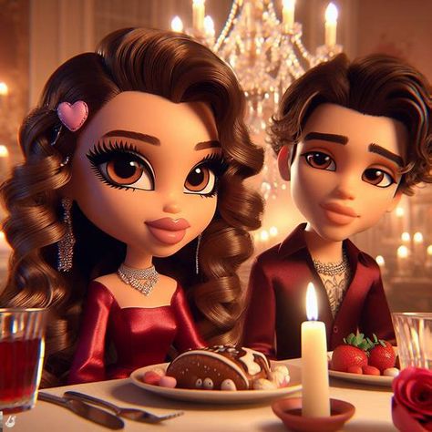 Bratz Couple, Brunette Hair With Highlights, Bratz Doll, Amy Winehouse, Cute Art Styles, Art Styles, Brunette Hair, Animated Characters, Hair Highlights