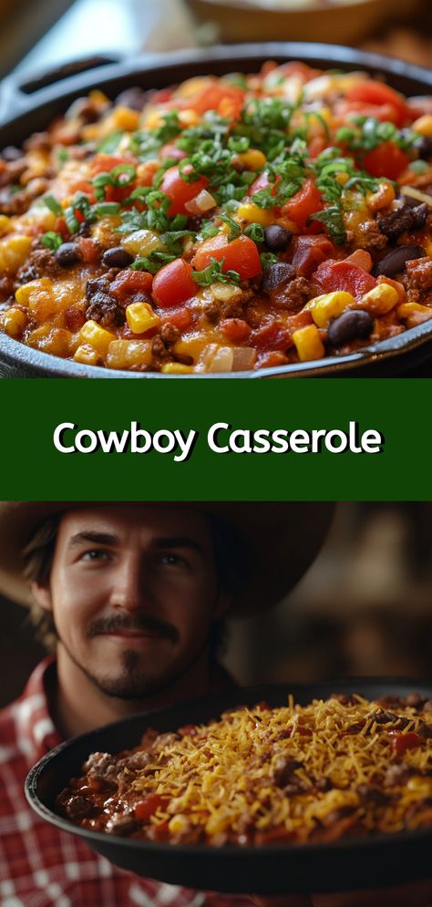 Craving a comforting, hearty dish? Discover our Cowboy Casserole, the ultimate easy recipe that combines savory beef, creamy soup, and crispy tater tots for a satisfying meal. Perfect for busy weeknights or cozy family gatherings, this casserole will delight your taste buds and warm your heart. Simple to make and full of flavor, it’s a must-try for those who love delicious, fuss-free cooking. Treat yourself to a homestyle favorite that brings a touch of the Wild West to your dinner table! Cowboy Casserole Recipe, Cowboy Casserole, Heart Simple, Healthy Eating Inspiration, Wholesome Snacks, Cranberry Sauce Homemade, Tater Tots, Hearty Dinner, Creamy Soup