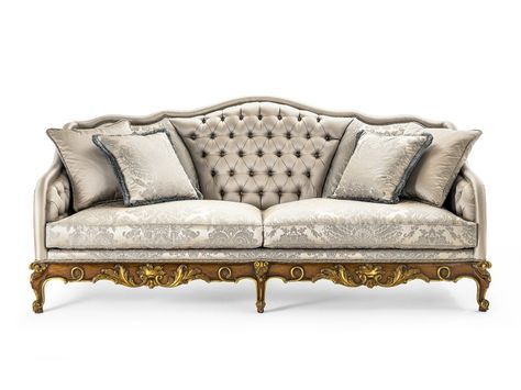 3 seater fabric sofa MG 3313/1 by OAK Industria Arredamenti Neoclassical Furniture, Carved Sofa, Victorian Sofa, Rustic Furniture Diy, Vintage Couch, French Sofa, Classical Furniture, Unique Sofas, Expensive Furniture