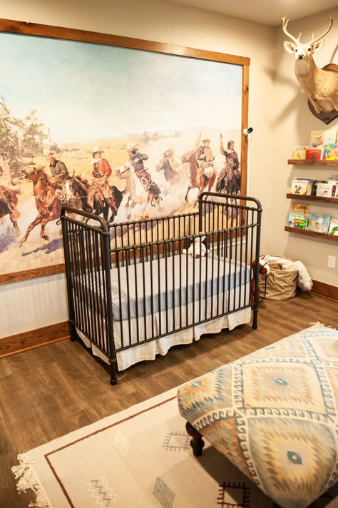 Cowboys And Indians Nursery, Cowboy Room Boys, Cowboy Toddler Room, Cowboy Bedroom Boys, Cowboy Kids Room, Western Baby Room, Western Kids Room, Western Boy Nursery, Cowboy Bedroom Ideas