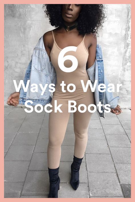 Sock Boots And Jeans, Medium Boots Outfit, Tan Sock Boots Outfit, Beige Sock Boots Outfit, How To Wear Sock Boots, Boot Socks How To Wear, How To Style Sock Boots, Sock Boots Outfit Going Out, Sock Boots Outfit Winter