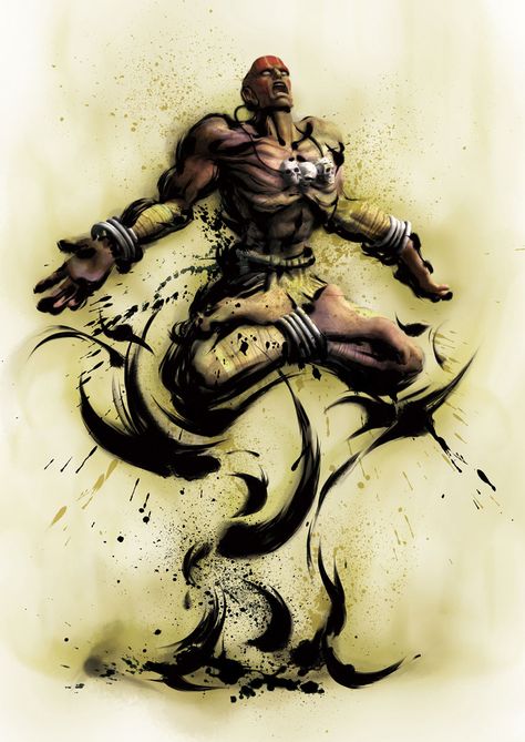 Dhalsim - Pictures & Characters Art - Street Fighter IV Sagat Street Fighter, Sakura Street Fighter, Street Fighter Wallpaper, Street Fighter 4, Street Fighter 5, Capcom Vs Snk, Boxe Thai, Street Fighters, Super Street Fighter