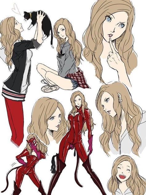 Personas Design, Persona 5 Ann, Persona Five, Persona 5 Anime, Shin Megami Tensei Persona, Fan Anime, Persona 4, 5 Anime, Hair Down