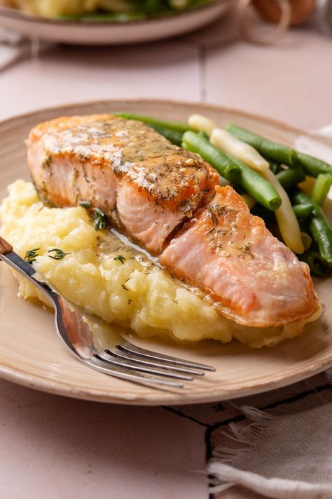 Salmon Recipes Mashed Potatoes, Salmon Recipes With Mashed Potatoes, Salmon And Mashed Potatoes Dinners, Salmon And Mashed Potatoes, Salmon With Mashed Potatoes, Salmon Mashed Potatoes, Salmon With Potatoes, Salmon Potatoes, Salmon Green Beans