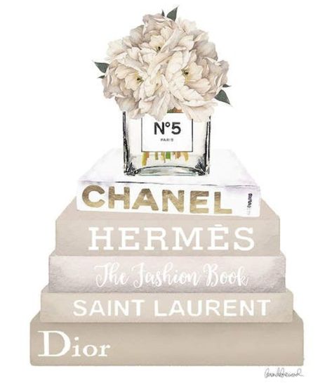 Fashion Wall Art Printables, Chanel Perfume Bottle, Chic Artwork, Chanel Poster, Tan Flowers, Chanel Wallpapers, Chanel Wall Art, Perfume Chanel, Megan Hess