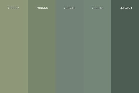 Sage green colour palette with colour hex codes #hexcodes #sagegreen #sage #colourpalette #green #hex Sage Green Hex Code Palette, Green Bloxburg Codes, Dark Green Hex Code, Green Colour Palette Wedding, Sage Green Hex Code, Bloxburg Green Wallpaper Codes, Green Color Palette Hex Codes, Green Hex Codes, Colour Hex Codes