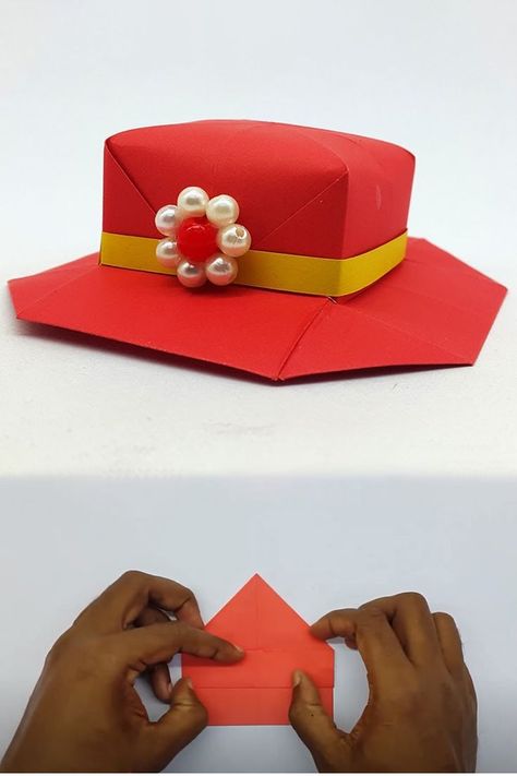 In this video i'll show you how to make a perfect paper hat | DIY Cap| Paper Hat | Paper Hat Making With Color Paper - How to make a Hat with paper easily and simply is shown in this origami paper craft video tutorial. #Hat #Tutorial #Craft Paper Hat Diy, Origami Hat, Make A Hat, Craft Video, Paper Craft Videos, Paper Hat, Diy Hat, Make Paper, Diy Origami