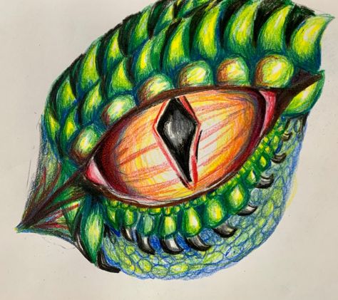 Dragon Eye Drawing, Colored Pencil Lessons, Draw A Dragon, Pastel Candle, Crayola Colored Pencils, Color Drawing Art, Jr Art, Acrylic Painting Lessons, Kids Art Class