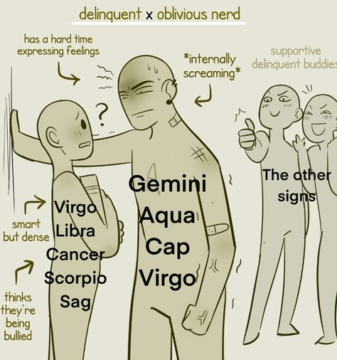 Zodiac Signs Ships, Dynamic Couple Poses, Dynamic Couple Poses Reference, Zodiac Dynamics, Couple Poses Reference Drawing, Funny Zodiac Signs, Dynamic Couple, Gemini Signs, Poses Reference Drawing