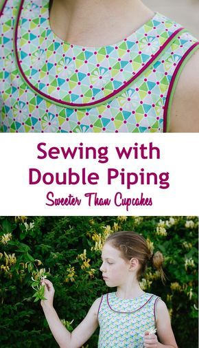 Sewing with Double Piping, Modkid Brynn #sewingtips Double Piping, Sewing Piping, Neckline Details, Girls Dress Sewing Patterns, Block Quilt, Sewing Clothing, Sewing School, Make Your Own Clothes, Heirloom Sewing