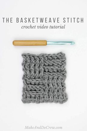 Learn how to crochet the basket weave stitch in this step-by-step video tutorial. This stitch is modern and great for crochet blankets! Weave Stitch Crochet, Basket Weave Stitch Crochet, Basket Weave Crochet Pattern, Basket Weave Stitch, Basket Stitch, Basket Weave Crochet, Blankets Crochet, Basketweave Stitch, Crochet Stitches For Blankets