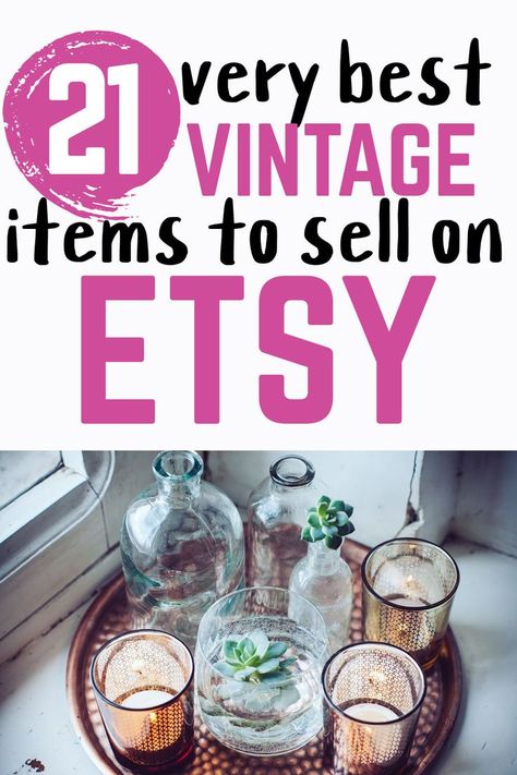 This guide on the best selling vintage items on Etsy will show you exactly what sells best! This is a list of the absolute top selling vintage items on Etsy that you can buy at flea markets and thrift stores and then sell for a profit. Get started with flea market flipping with these fun retro items to flip and sell. Flea Market Business, Thrift Decor, Furniture Flipping Business, Ebay Selling Tips, Flea Market Booth, Vintage Flea Market, Flea Market Flip, Sell Your Stuff, Selling Antiques