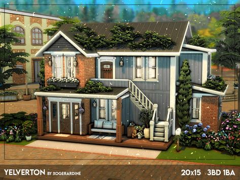 The Sims Resource - Yelverton (NO CC) Sims4 No Cc, Sims 4 Duplex House, Small House Sims 4, Ts4 Builds No Cc, Sims4 Builds No Cc, Sims 4 Small Family Home, Sims 4 Copperdale House, Sims 4 Family House Cc Download, Sims 4 Houses No Cc