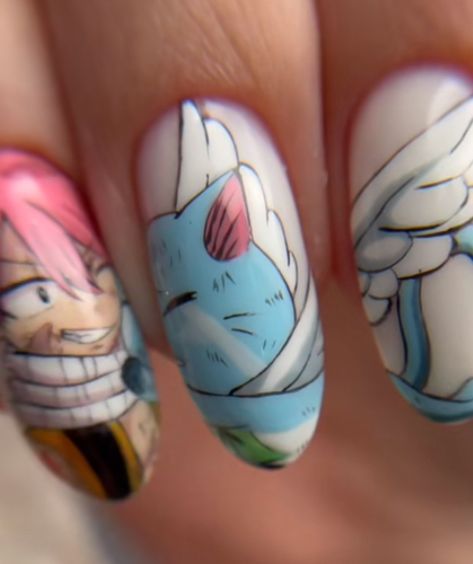 Fairy Tail Nails, Anime Nail, Anime Fairy Tail, Fairy Tail Nalu, Anime Nails, Awesome Nails, Anime Fairy, Fairy Tail Anime, Simple Nails