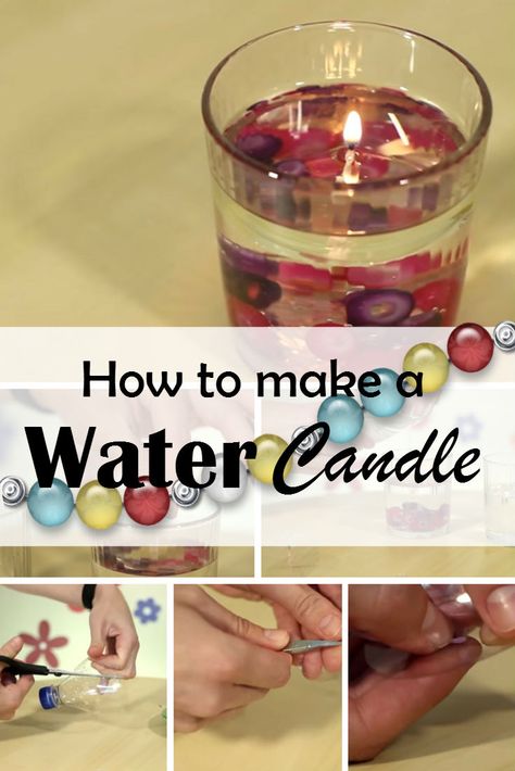 This DIY Water Candle Will Make Your Friend Envious - http://www.thebudgetdiet.com/this-diy-water-candle-will-make-your-friend-envious?utm_content=snap_default&utm_medium=social&utm_source=Pinterest.com&utm_campaign=snap Dyi Candle, Water Candles Diy, Oil Lamp Candle, How To Make Water, Turkey Glaze, Lamp Candle Holder, Water Candle, Candle Wick, Thrifty Living