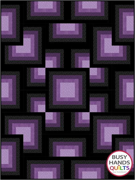 Illusion Quilt Pattern Free, Quilt Patterns Free Beginner Simple, Geometric Quilt Patterns Free, Beginner Quilt Patterns Free Simple, Purple Quilts Ideas, Quilt In A Day Patterns Free, Queen Size Quilt Pattern, Lotus Quilt, Amish Quilt Patterns