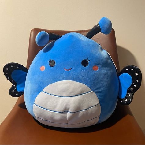 SQUISHMALLOW Waverly The Blue Butterfly 14 inch Plush Squishmallows Butterfly, Blue Squishmallow, Butterfly Squishmallow, Adorable Squishmallows, Squish Mallows, Squish Mellow, Cute Squishies, Toy Brand, Fame Dr