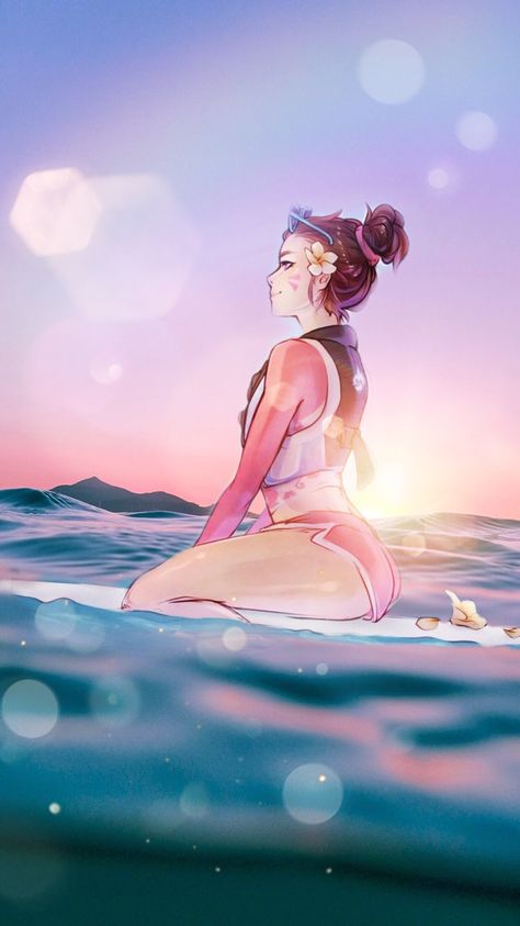 Dva Art, Dva Wallpaper, Overwatch, The Beach, On Twitter, Twitter, Art