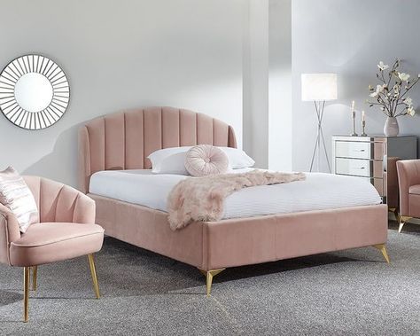 Pink Ottoman, Ottoman Bed Frame, Bedroom Nook, Bespoke Beds, Ottoman Storage Bed, Bed Dimensions, One Bed, Matching Chairs, Scallop Shell