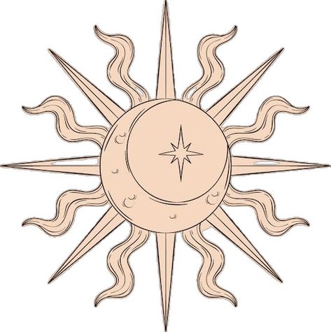 Sun And Moon Drawing, Moon Cut, Sun And Moon Drawings, Moon Drawing, Psd Icon, Sun And Moon, Sun Moon, Vector Photo, Premium Vector