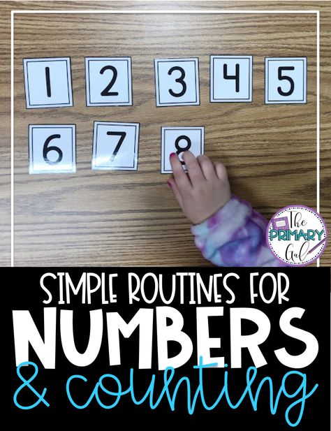 Need some fun ideas to help with number recognition and counting for your elementary students? Be sure to check out this blog post and print the freebie! Practicing numbers and counting is made simple, with these games. They are perfect for small groups, centers, or fast finishers. One game allows for instant differentiation for students who need extra attention. Students will enjoy a change of pace to play a "game", while utilizing their number recognition skills {elementary, counting, freebie} Pre K Small Group Activities, Numbers 6-10 Kindergarten Activities, Grade 1 Number Sense Activities, Counting Games Kindergarten, Teaching Numbers Preschool 1-20, Number Review 1-5 Preschool, Whole Group Counting Games Kindergarten, Number Recognition Activities 11-20, Number Recognition Preschool