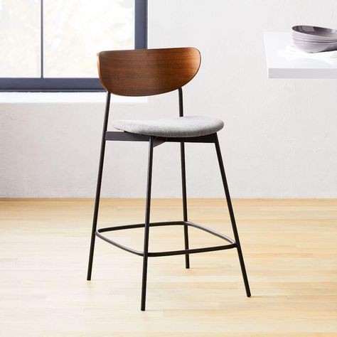 Modern Petal Counter Stool | west elm Canada Modern Banquette, Bar Counter Stools, Kursi Bar, Industrial Stool, Modern Counter Stools, Teen Furniture, School Chairs, Swivel Seating, Bar Counter