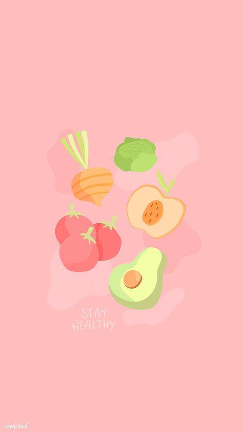 Drawn Vegetables, Avocado Wallpaper, Vegetable Cartoon, Vegetable Illustration, Fruit Cartoon, Peach Wallpaper, Fruit Wallpaper, Free Hand Drawing, Vector Background Pattern