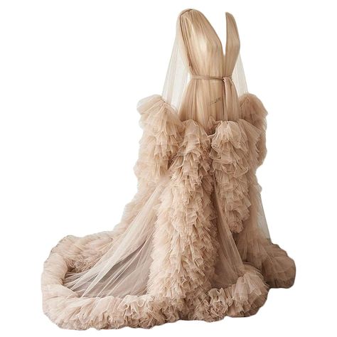 This 'Very Glamorous' Amazon Robe Is Going Viral on TikTok for One Pretty Amusing Reason Bridal Dressing Gown, Baby Shower Photography, Sheer Robe, Office Dresses For Women, Bridal Wrap, Photoshoot Dress, Lace Decor, Maternity Gowns, Maternity Photoshoot