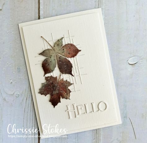 Chrissie Stokes Cards, Christine Stokes Cards, Leaf Cards Handmade, Fall Cards Handmade Ideas, Chrissie Stokes, Christine Stokes, Chris Stokes, Fall Greetings, Lots Of Friends