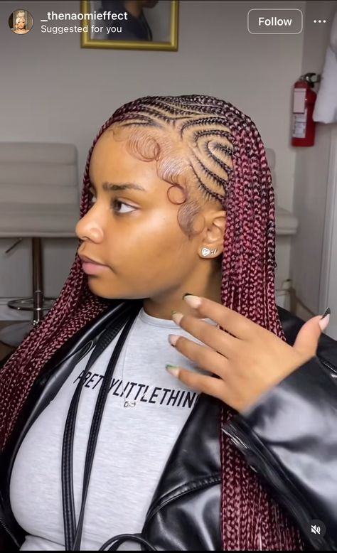 Braided Hairstyles For Adults, Box Braids And Cornrows Hairstyles, December Hairstyles Braids, December Hairstyles For Black Women, Straight Back Cornrows With Beads, Lemonade Knotless, New Trending Braids Hairstyles, Cute Lemonade Braids, Hairstyles For December