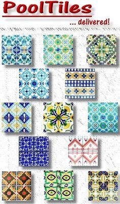 Spanish Pool, Waterline Pool Tile, Pool Tile Designs, Spa Tile, Small Swimming Pools, Swimming Pool Tiles, Pool Renovation, Pool Remodel, Pool Tiles