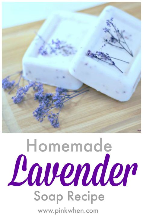 Simple and easy to make! Relaxing homemade lavender soap recipe. Lavender Soap Recipe, Diy Soap Natural, Easy Soap Recipes, Homemade Wedding Gifts, Gifts Homemade, Soap Recipe, Lip Scrubs, Melt And Pour, Homemade Soap Recipes