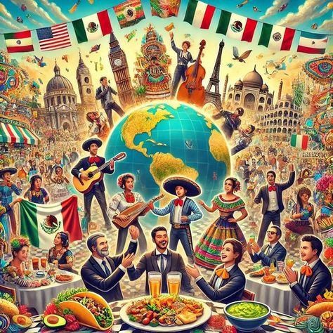 Mexican American Culture, Mexico Map, Sense Of Community, Mexican American, Personalities, The Globe, Globe, Sense, Mural