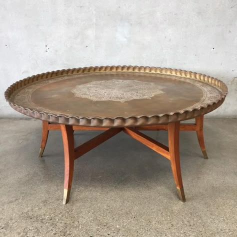 Brass Coffee Table Living Room, Moroccan Coffee Table, Indian Coffee Table, Brass Cocktail Table, Copper Coffee Table, Middle Eastern Decor, Brass Tray Table, Lift Up Coffee Table, Vintage Sofas