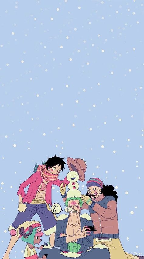 One Piece Cute Wallpaper, One Piece Christmas Wallpaper, Christmas Anime Wallpaper, One Piece Christmas, Christmas One Piece, Uicideboy Wallpaper, Christmas Lockscreen, Anime Wall Prints !!, Photo Polaroid